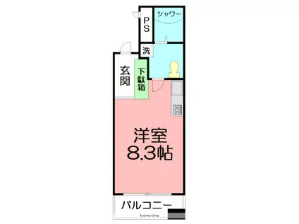 OCEAN RESORT TOWER(ワンルーム/3階)の間取り写真