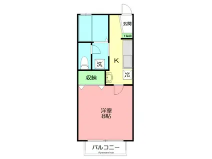 サンモリッツ(1K/1階)の間取り写真