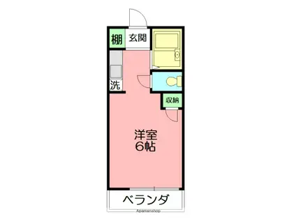 ノバビュー元町(1K/2階)の間取り写真