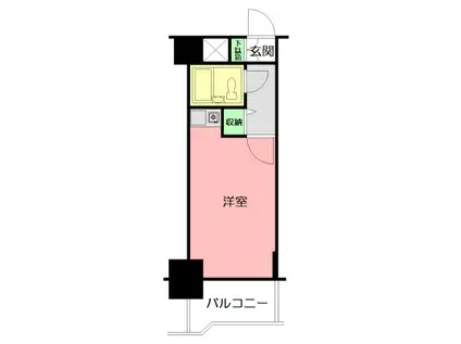 ライオンズプラザ海老名(ワンルーム/6階)の間取り写真