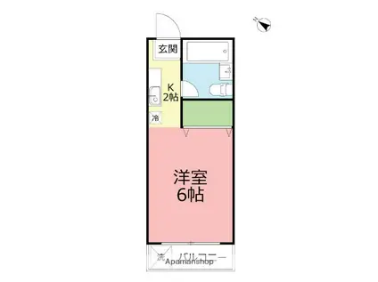 メゾン・ド・ブラン東海大学前AB(ワンルーム/1階)の間取り写真