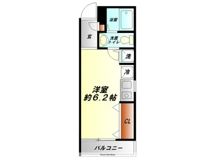 BAAN栄(ワンルーム/4階)の間取り写真