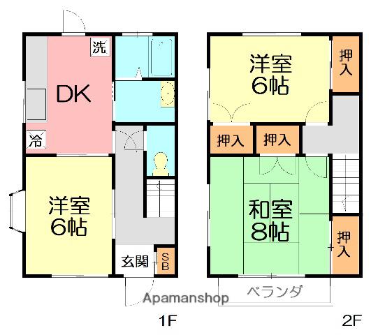 松風テラス(3DK)の間取り写真