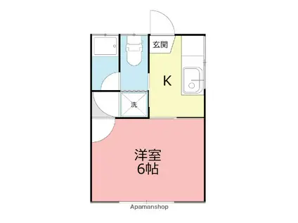 コンフォート真田(1K/1階)の間取り写真