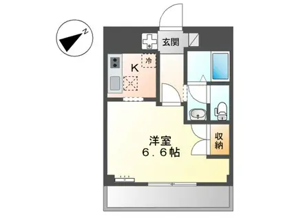 メゾン・ラクウショウ(1K/2階)の間取り写真