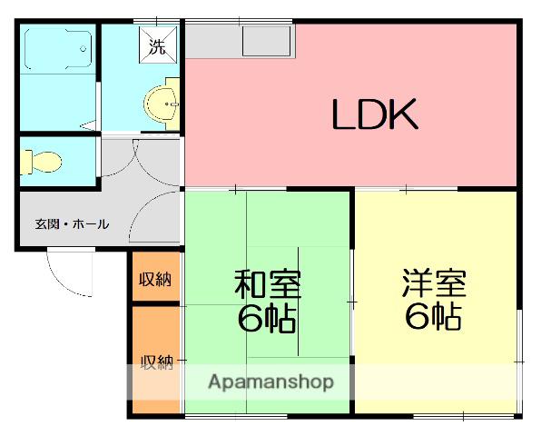 サンライズ2番館(2LDK/1階)の間取り写真
