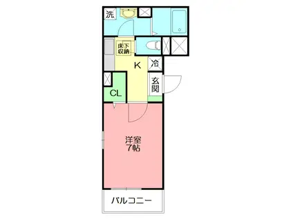 リッチフィールド(1K/3階)の間取り写真