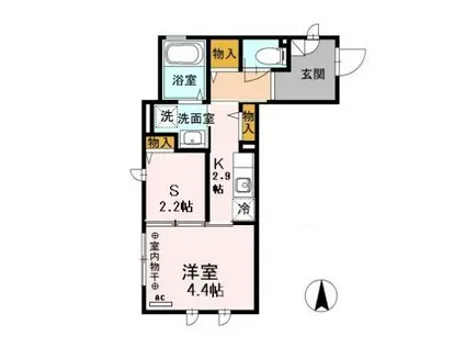 クレール(1K/3階)の間取り写真