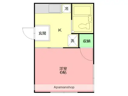 エルハイム(1K/1階)の間取り写真