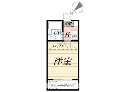 サンパレス桃浜(1K/1階)の間取り写真