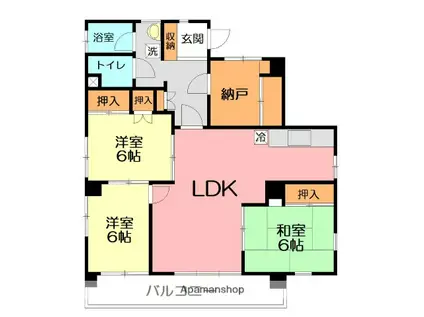 湘南ビューハイツ(3SLDK/2階)の間取り写真