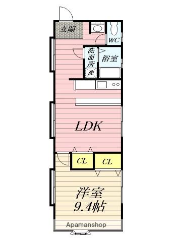 アーバンステージ(1LDK/2階)の間取り写真