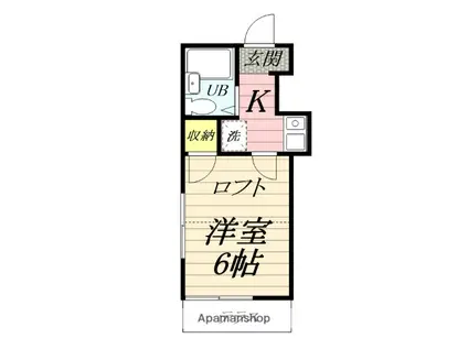 テラハウス(1K/1階)の間取り写真