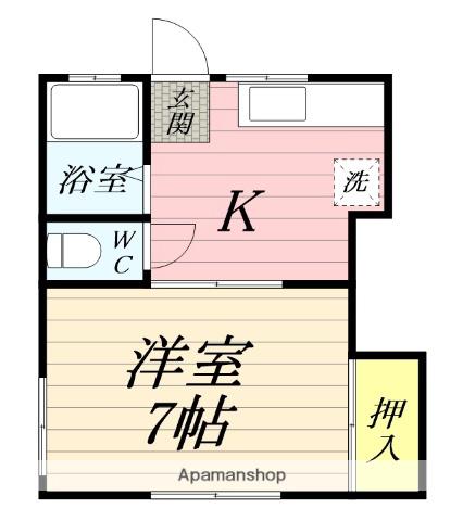 石井ハイツ(1K/1階)の間取り写真