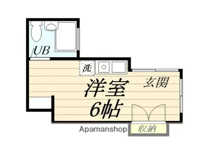 ドレミハイツ(ワンルーム/2階)の間取り写真