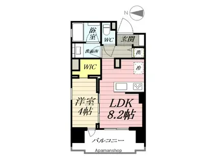 ヴェレーナブリエ湘南藤沢(1LDK/5階)の間取り写真