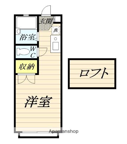 セントラルヒルズ2(ワンルーム/2階)の間取り写真