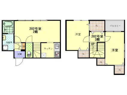 CFジオーレ鎌倉弐番館(2LDK/2階)の間取り写真