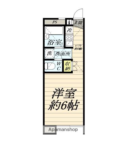 CASA KUNO(ワンルーム/2階)の間取り写真
