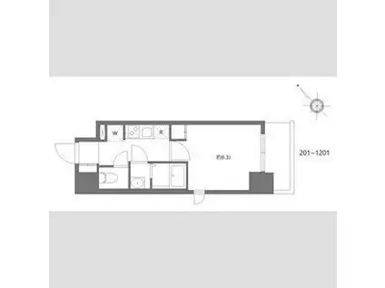 エヌステージ秦野駅前(1K/11階)の間取り写真