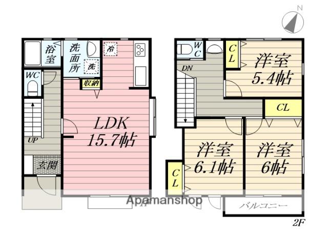 プレミアステージD号棟(3LDK)の間取り写真
