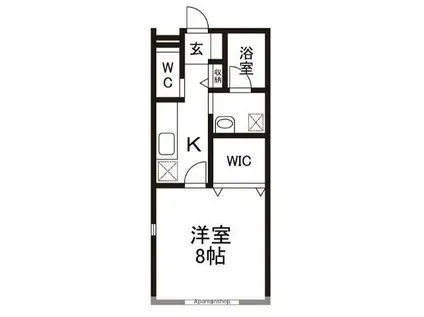 BONDIS(1K/1階)の間取り写真