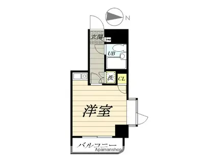 サンプラザ南林間(ワンルーム/4階)の間取り写真