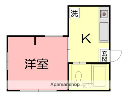 ホワイトコート(1K/1階)の間取り写真