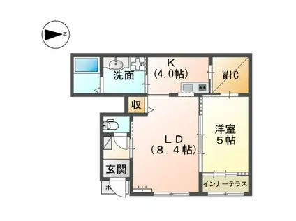 小田原市飯泉アパート工事(1LDK/1階)の間取り写真