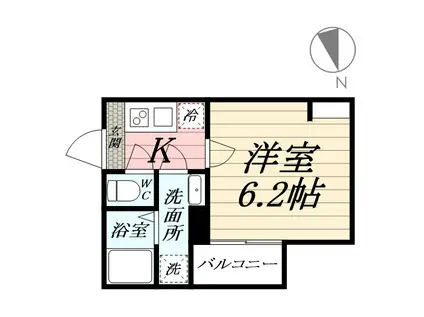 アザーレ・ソラ海老名(1K/2階)の間取り写真