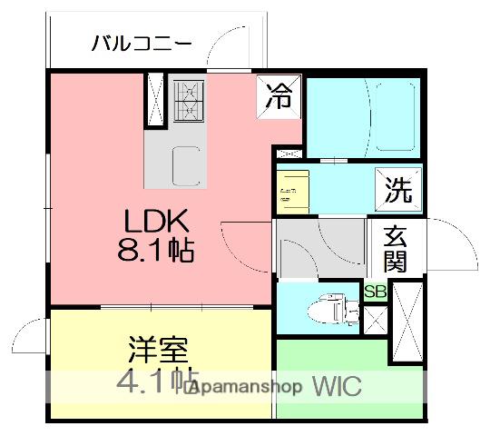 FLEURS DE CERISIER(1LDK/3階)の間取り写真