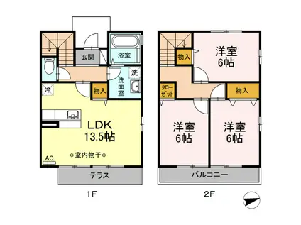 ポート・ルピナス A棟(3LDK)の間取り写真