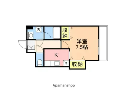 ECOマンション I STYLE(1K/2階)の間取り写真