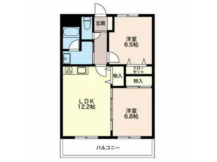 メゾンドラフィーネ(2LDK/3階)の間取り写真