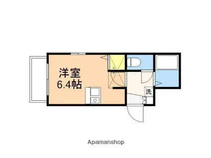 サンハイム関新(ワンルーム/1階)の間取り写真