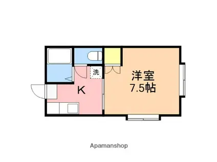 グリーンハウスシマ(1K/2階)の間取り写真