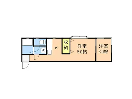 メゾン・ド・K-1(2K/2階)の間取り写真