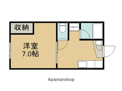 多摩ハウス(1K/2階)の間取り写真
