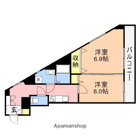 フェアリーザワールド(2K/2階)の間取り写真