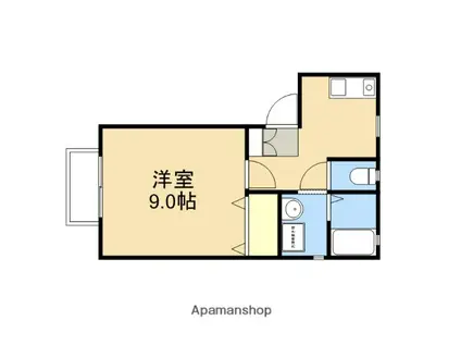 ノーブルカノン(1K/2階)の間取り写真