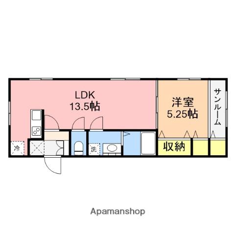 ハイダウェイズ(1LDK/2階)の間取り写真