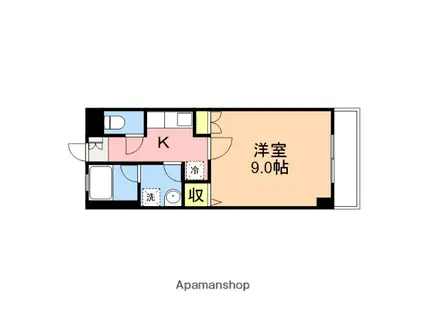 TKビル(1K/3階)の間取り写真
