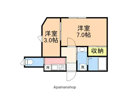 コート・デコ(2K/1階)の間取り写真