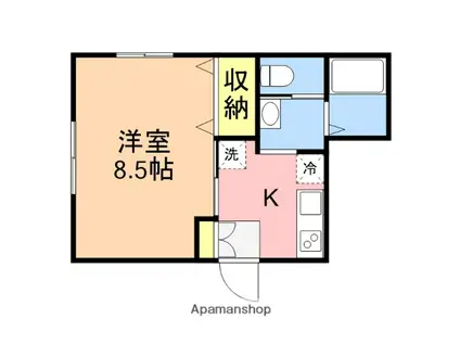 OZAMA I(1K/1階)の間取り写真