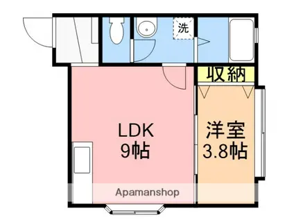 クレセントヴィラージュ東明(1LDK/2階)の間取り写真