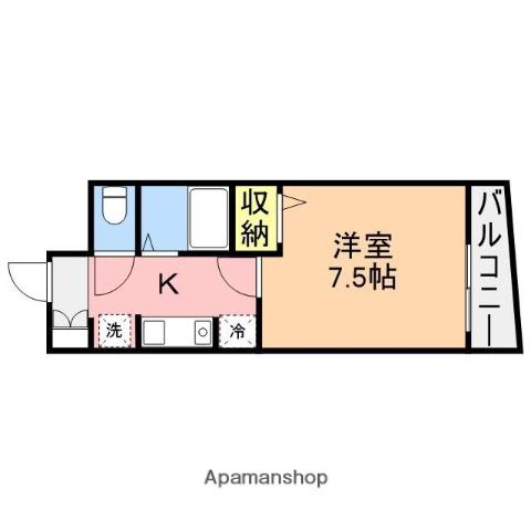 マンショングレイス(1K/6階)の間取り写真