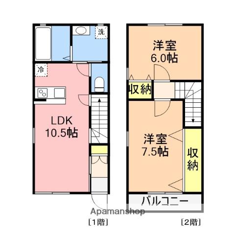 BAMBINO-Ⅱ(2LDK/1階)の間取り写真