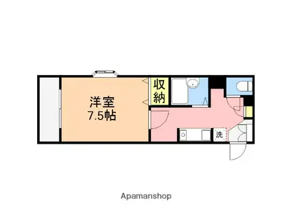 セイブ笹口(1K/4階)の間取り写真