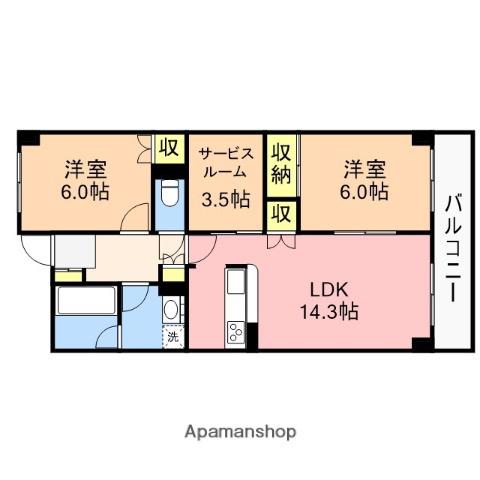 コンフォールプレマ(2SLDK/2階)の間取り写真
