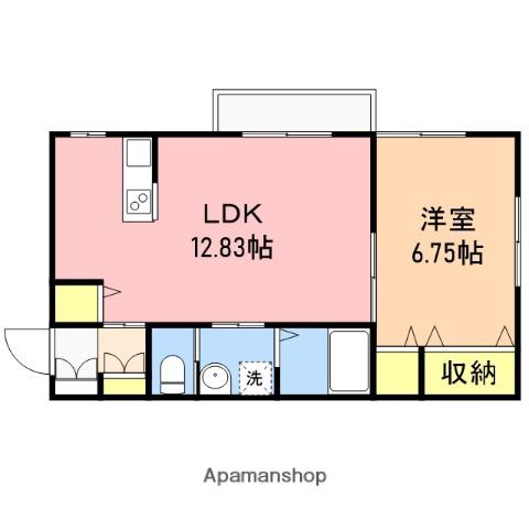 LOVE&PEACEⅡ(1LDK/1階)の間取り写真